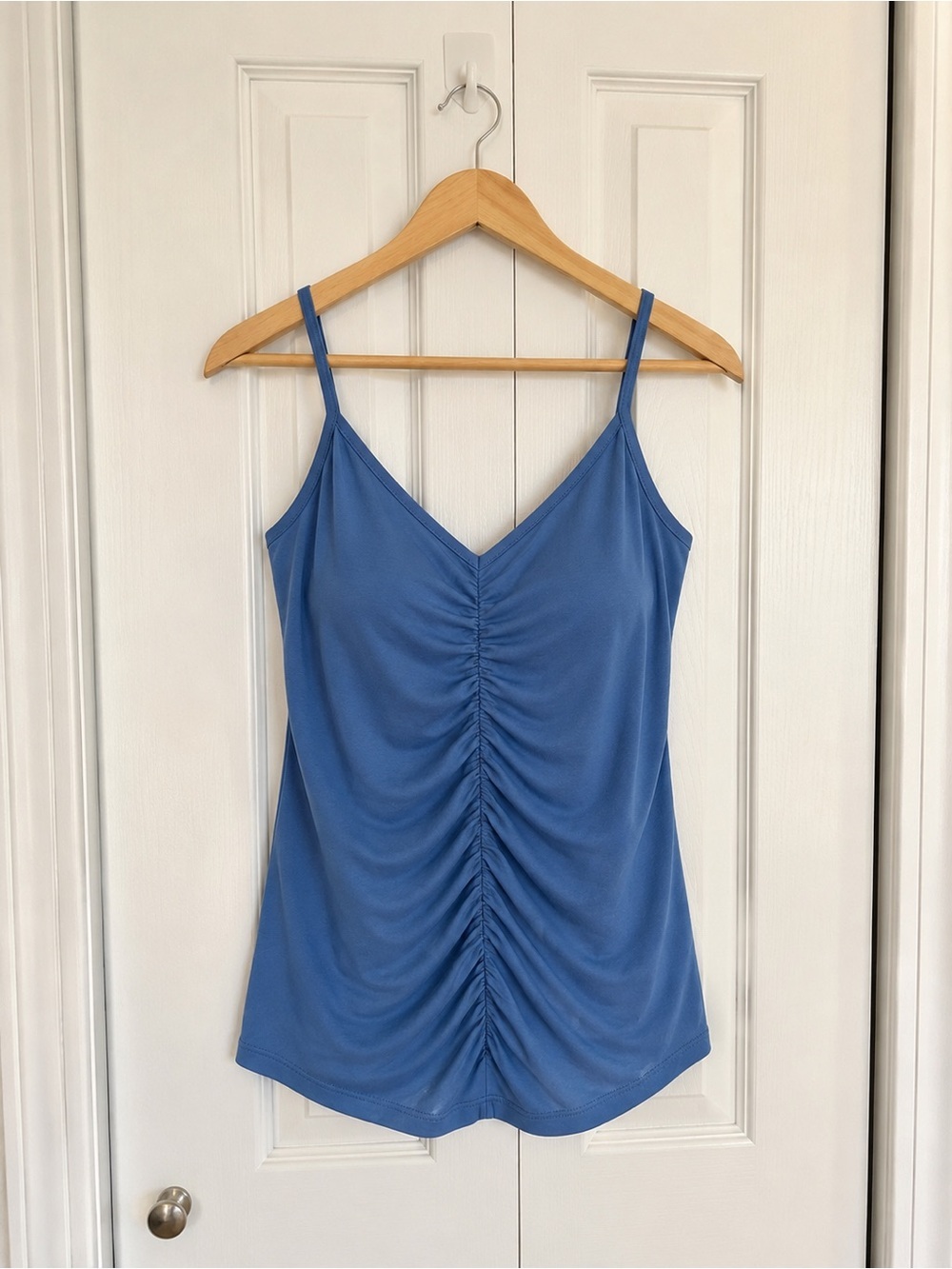 TORRID BLue Ruched V-Neck Cami Top